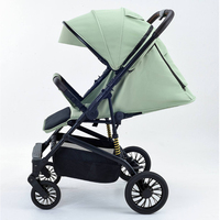 Poussette pliable de haute qualité pour bébé, chariot de luxe léger avec cadre en acier inoxydable, vente en gros