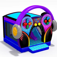 Structure gonflable de jeu vidéo avec manette, château gonflable pour enfants avec toboggan