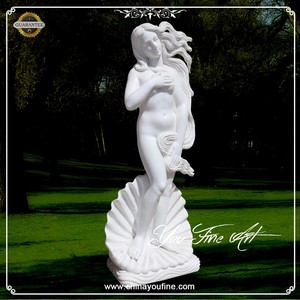 <span class=keywords><strong>Escultura</strong></span> <span class=keywords><strong>de</strong></span> Venus Tallada a Mano en Mármol Blanco Natural - Product Image 4