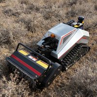 Tondeuse à gazon robotisée tout-terrain sans fil homologuée CE EPA pour l'agriculture, débroussailleuse intelligente à fléaux télécommandée