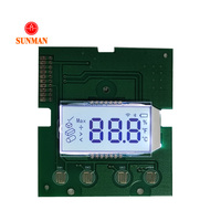 Módulo LCD de Segmentos Positivos FSTN XMCU SMS04184, Interfaz I2C, 4 Teclas Táctiles, Retroiluminación Blanca, 5V