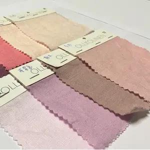 Stock lotto tessuto per abbigliamento 280cm oeko stonewashed rosa francese europeo puro lino tessuto di lino