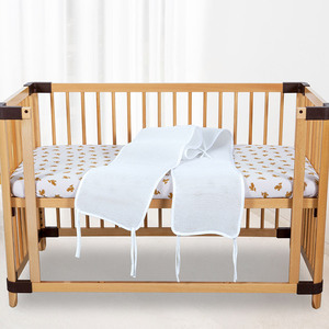 Forro de malla transpirable <span class=keywords><strong>para</strong></span> <span class=keywords><strong>cuna</strong></span> de bebé, Colección clásica, parachoques de <span class=keywords><strong>cuna</strong></span> sólido ajustado de tamaño completo - Product Image 3