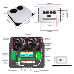 Aire Acondicionado de Techo para Camiones, Sistema de CA de 12V/24V, Enfriador de Cabina de 24 Voltios para Estacionamiento - Product Image 6