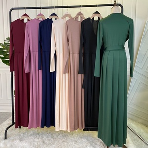 6421 # Robe plissée musulmane, robe de Dubaï, hijab, kaftan, abayas, vêtements islamiques pour femmes, caftan du Ramadan - Product Image 6