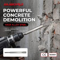 Ciseau à pointe large en U, SDS Plus Max 400 mm, pour béton et roche, fabriqué par SUBORUI
