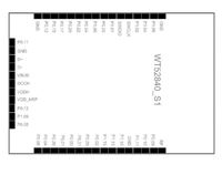 Modul Transceiver RF Radio NRF52840 / Modul BLE 5.0 WT52840-S1 / Modul Bluetooth BLE 5.0 Konsumsi Daya Rendah