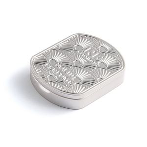 Hot Sale Exquisite High Quality Silver Embossed Logo Metal Solid <b>Perfume</b> Box Container - Product Image 3