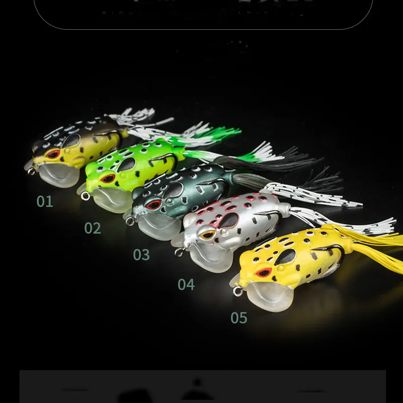 5 colors 5.5cm New design wobbler soft plastic frog fishing lure