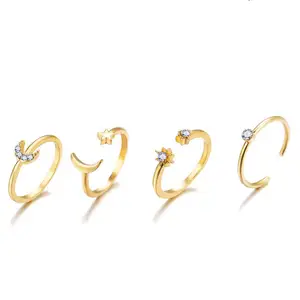 Conjunto de anillo de oro para mujer, conjunto de joyería, collar, cadena, colgante, novia, Dubái