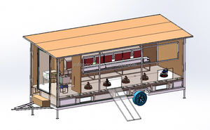 新しい家庭用屋外移動可能な鶏小屋移動式鶏小屋ホイール1年保証鉄骨構造180-200鶏ソーラー - Product Image 3