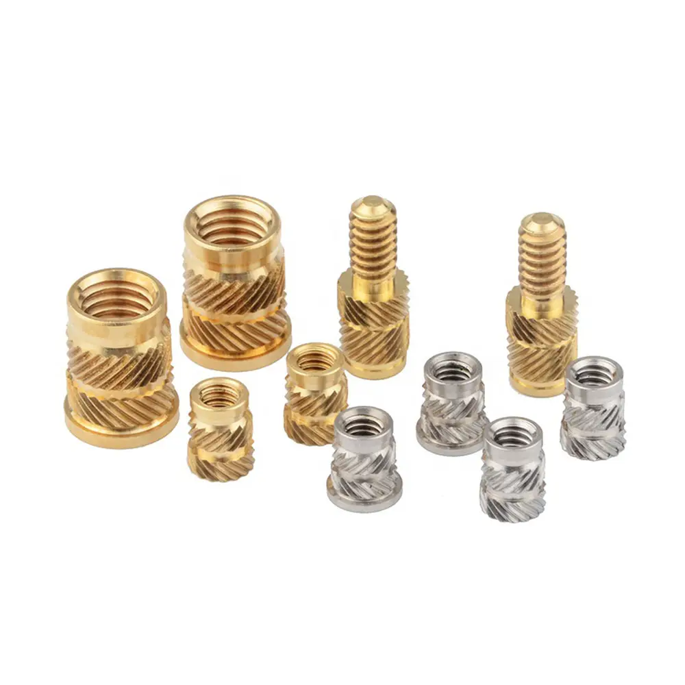 High Quality RoHS Complaint Knurling Round Brass Insert Nuts Stainless Steel Threaded Inserts For Metal