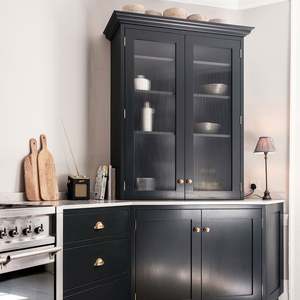 Meubles de cuisine modernes neufs en bois massif avec évier, design noir, fabrication en usine - Product Image 2