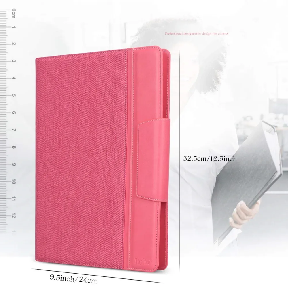 Cuộc Họp Hồ Sơ Tài Liệu Ngày Tổ Chức Máy Tính Xách Tay Chủ Điều Hành Padfolio Không Thấm Nước PU Thư Mục Tập Tin Da Với Snap Đóng Cửa