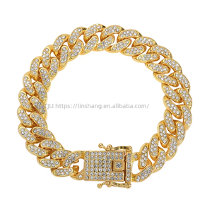 Hip Hop 13mm Miami <b>Cuban</b> <b>Link</b> <b>Chain</b> Gold <b>Silver</b> Necklace Bracelet Jewelry Set for Men - Product Image 4