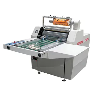 QK-560C high quality Heavy duty fully automatic computer touch screen hor roll laminating machine with auto pull off