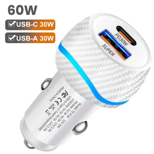 Chất Lượng Cao USB C + Một Bộ Sạc Xe Hơi Pd 30W Nhanh Chóng Sạc Thuốc Lá Nhẹ Hơn Car Charger Adapter Với Hộp Gói - Product Image 2