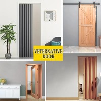 Rideau pliant accordéon imperméable DaiRui pour économiser de l'espace, séparateur de pièce en tissu aspect lin pour cuisine, chambre, salle de bain