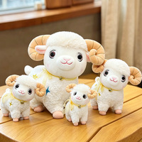 Peluche personnalisée avec logo, mouton, chèvre, bébé, animal en peluche, petit agneau, compagnon de sommeil apaisant pour enfants, coussin