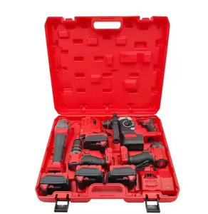 Ensemble d'outils électriques multifonctions 4-en-1 en acier inoxydable avec batterie au lithium 21V -kee Red, avec coffret rigide pour les réparations - Product Image 2