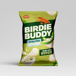 BIRDIE BUDDY Chips de Camarón Sabor Picante Cheongyang con Aroma a Pimienta, Bolsa de Mayonesa, Snack Compartido, Exportación OEM - Product Image 6