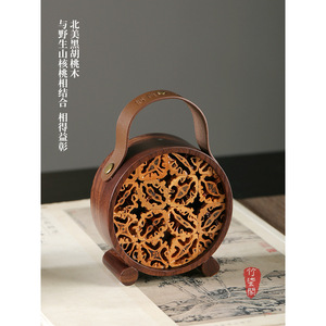 Bamboo Walnut Bluetooth Speaker Clock Portable With Rechargeable Battery For Home Living Room Tea Pet Ornament - Product Image 5