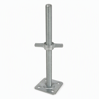 Pied de support réglable pour échafaudage, vis de nivellement galvanisée, filetage 30-35mm, hauteur 270mm 300mm 600mm, pour la construction