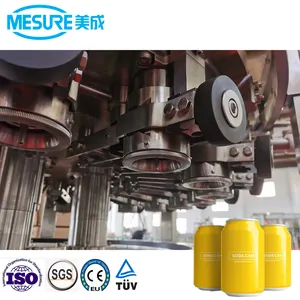 Línea de producción de líquido de soda de latas delgadas de 7000CPH 330ml Máquina de llenado de latas de refrescos carbonatados