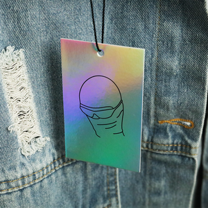 Etiqueta colgante holográfica con logotipo de marca personalizado, etiquetas de precio personalizadas para ropa, zapatos y bolsos para colgar en la ropa - Product Image 1