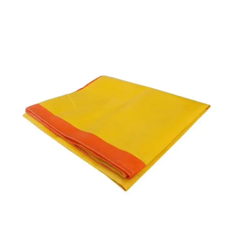 بورود من القماش البولي إيثيلين المقاوم للماء باللون البرتقالي والأصفر لتغطية الخيام والتخييم في الأماكن الخارجية بقياس 10 × 20 لفة من القماش البولي إيثيلين المقاوم للماء