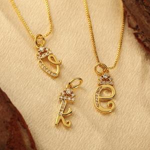 Vente en gros de produits explosifs de haute qualité Tempérament 26 lettres anglaises minuscules amour collier pendentif - Product Image 4