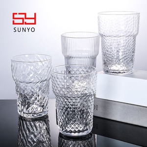 Vaso <span class=keywords><strong>de</strong></span> Agua <span class=keywords><strong>de</strong></span> Vidrio Transparente con Diseño Europeo Moderno, Personalizable con Logotipo Decorativo - Product Image 3