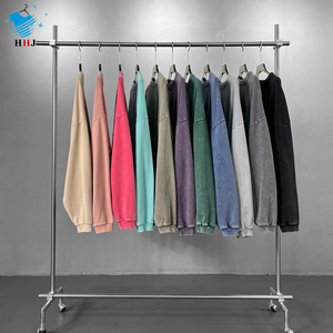 Sudadera con capucha para hombre de algodón de alta calidad 430G, personalizada, para otoño, con cuello alto, efecto tie-dye lavado y aplique oculto, al por mayor - Product Image 2