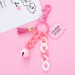 New Acrylic Resin Link Chain Keychain <b>Spray</b> <b>Paint</b> Trendy Fashion Jewelry for Women Girls Wedding Party Gifts - Product Image 6
