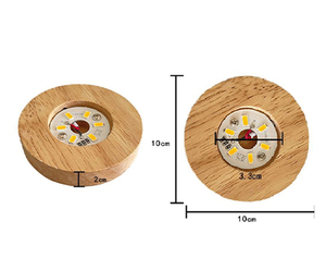 Bola de cristal 3D Luz nocturna Base de madera con función decorativa Regalo de Navidad para niños - Product Image 2