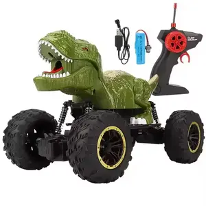恐龙造型酷越野两轮驱动攀岩者27mhz无线电控制玩具遥控车rc车