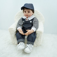 Muñeca Bebé Grande Personalizada Única de 24 Pulgadas, Muñecas Reborn de 60 cm que Pueden Sentarse y Acostarse