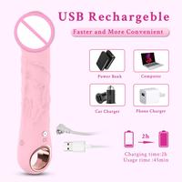 Vibrateur G-Spot Amazon Hotsale AV MESSAGE 10 vitesses, Dildo réaliste pour le plaisir féminin, Masturbateur au design original