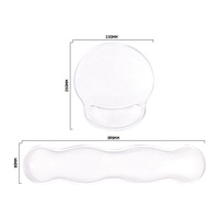 Tapis de jeu transparent pour PC, tapis de bureau en gel, repose-poignet en silicone pour souris de jeu, tapis de souris personnalisé en silicone transparent pour la maison et le bureau