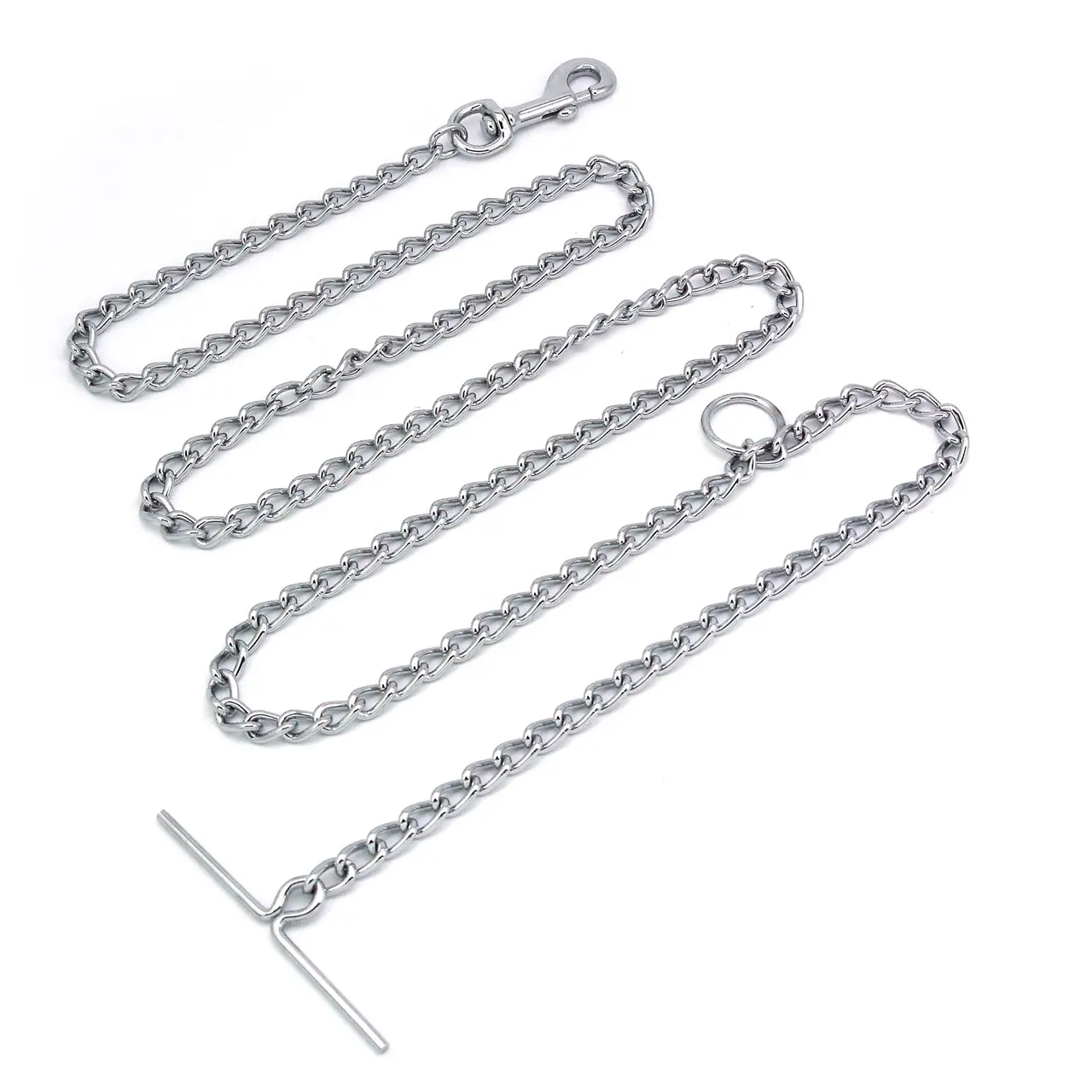Facile da usare fuori porta Pet Steel Twist Link Tie Out Chain Lead Large Dog guinzaglio