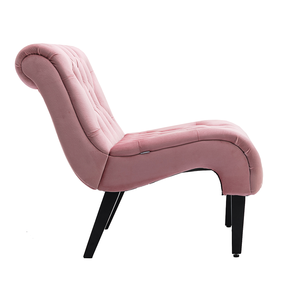 Fauteuil d'appoint moderne en velours sans accoudoirs / Fauteuil de loisirs pour salon, bureau à domicile, chambre à coucher, rembourré, imperméable et écologique - Product Image 2