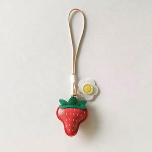 2025 Trendy Strawberry PU <b>Keychain</b> Cute Fruit Design Fashion Keyring for Women, Girls - High Quality Wholesale Key Chain Gift - Product Image 6