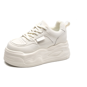 Chaussures pour femmes Nouveautés Printemps 2026 Baskets blanches décontractées à semelle épaisse rehaussante polyvalentes et sportives - Product Image 1