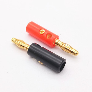 Fixation à vis 4mm plaqué or fiche banane mâle femelle prise fiche banane 4mm connecteur banane nickelé - Product Image 4