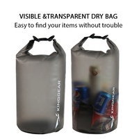 Sac étanche mini en PVC transparent réutilisable et résistant à l'eau Kinggear KG3302, avec bandoulière amovible et réglable