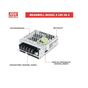 Fuente de Alimentación LRS 50 5 5V 10A 50W Mean Well SMPS, Convertidor de Corriente Alterna a Corriente Continua con Carcasa Metálica para Aplicaciones Industriales y LED - Product Image 3