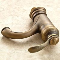 Robinet de salle de bain rétro antique, mitigeur européen chaud/froid pour lavabo, finition bronze, robinet vintage pour toilettes et lavage des mains