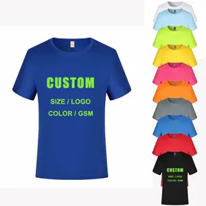 Camisetas de sublimación de ajuste seco liso, camisetas deportivas en blanco, camisetas de poliéster 100, camisetas para correr al por mayor, camisetas con impresión personalizada