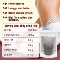 Low GI Konjac Dried Black Rice Instant Keto Food Low Carb Rich Fiber Customizable Packaging