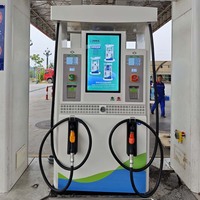 Équipement de station-service Tatsuno Multiproduct Distributeur de carburant à deux buses avec carte à puce Machine à pompe à essence avec écran de télévision et imprimante